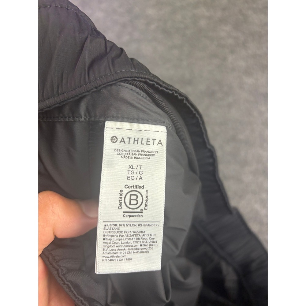 Athleta Track Pants Womens XL/T Black Tall Zipper Pockets Bungee Hem - Picture 10 of 11